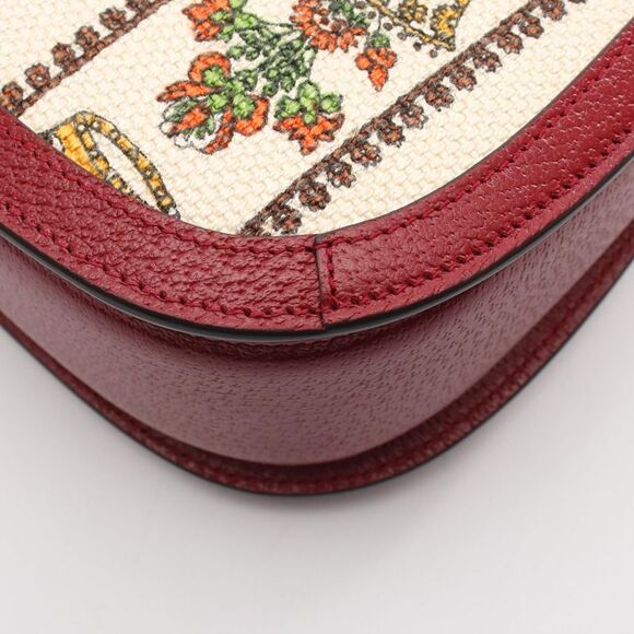 Gucci Bamboo Canvas Leather Handbag - Picture 7 of 9